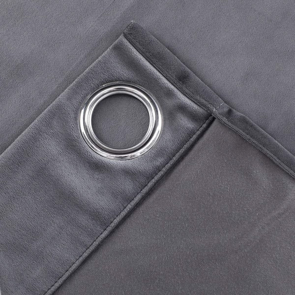 Premium Velvet Curtain for Bedrooms & Living Rooms - Dark Grey