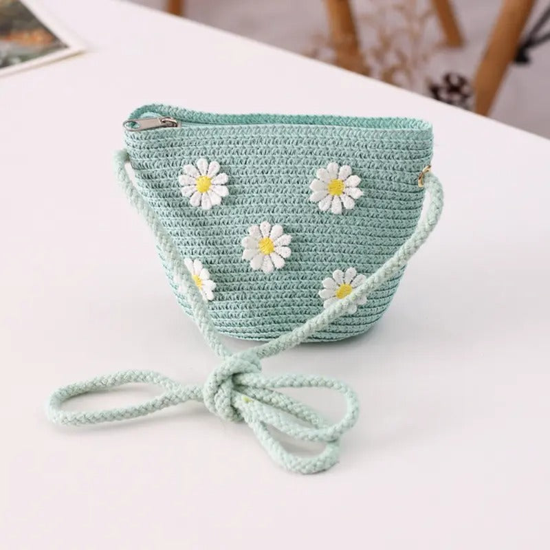 Daisy Darling - So Cute Handwoven Straw Crossbody Bag (Mini Edition)