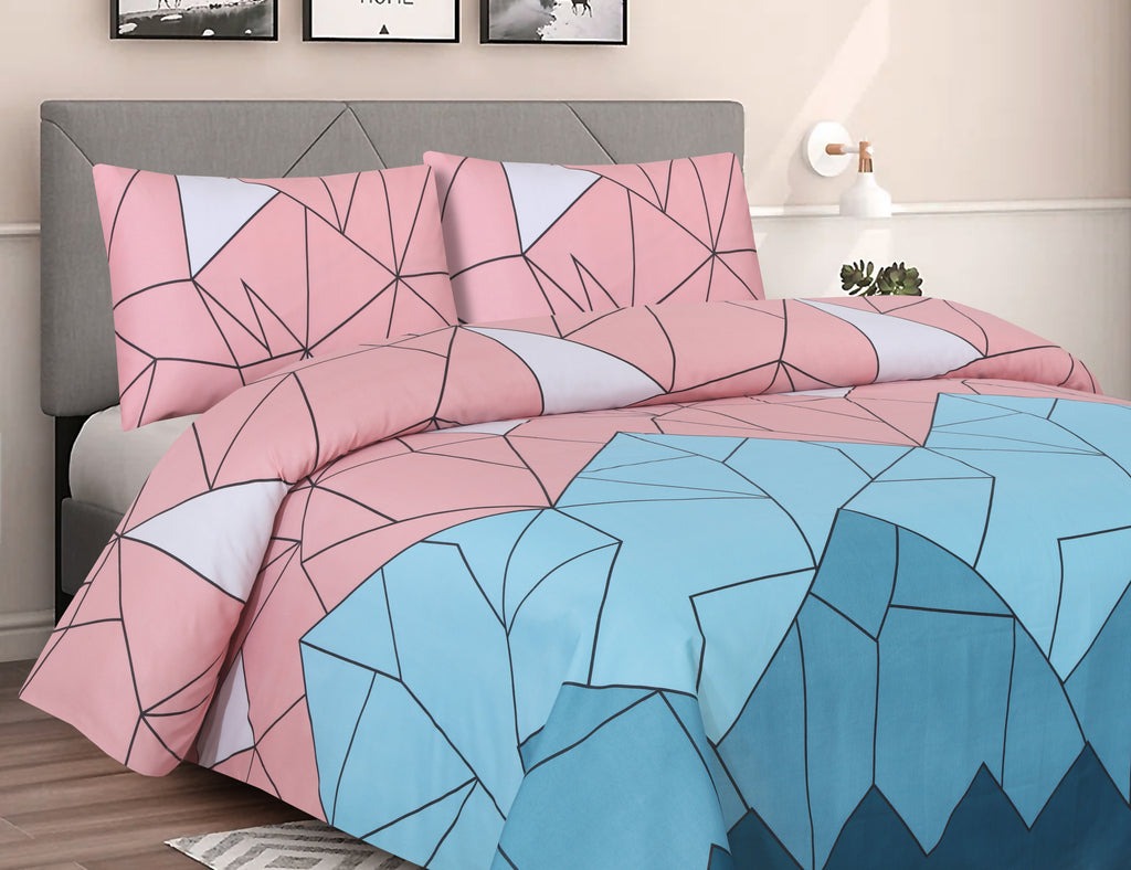Vivid Harmony Printed Bed Sheet Set – King Size
