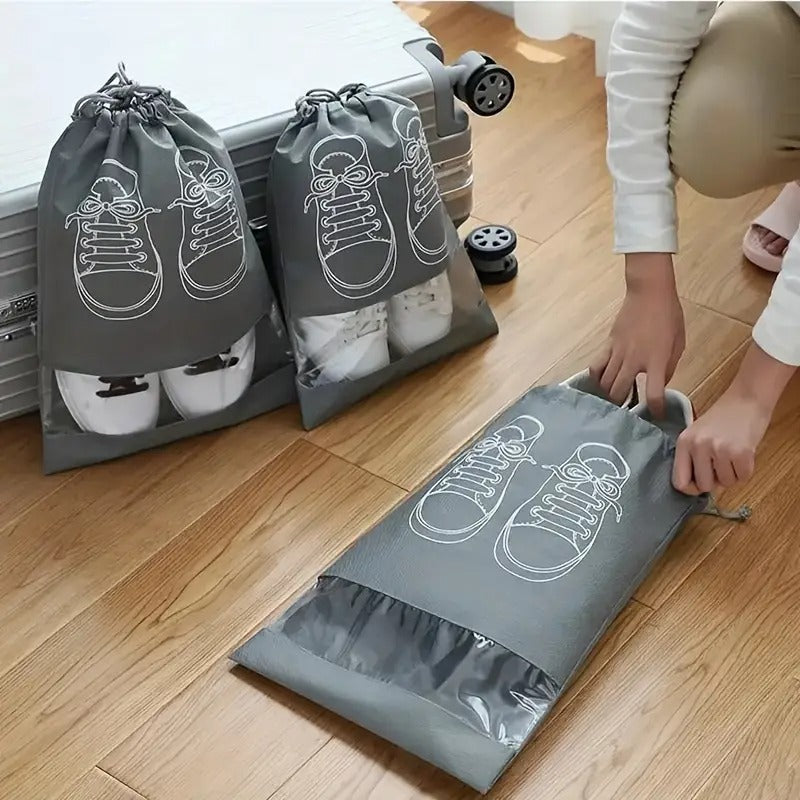 Clutter Cure - Dust Free Drawstring Shoe Storage / Travel Pouch