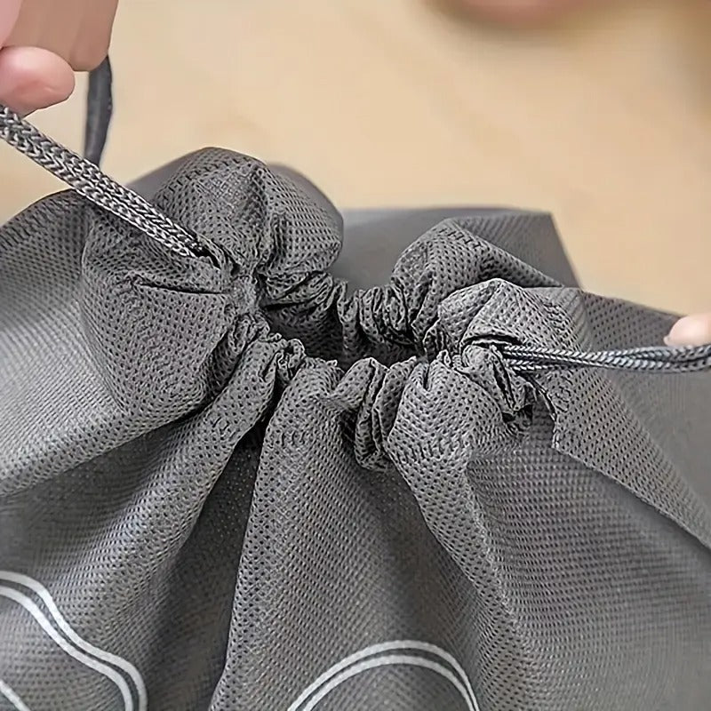 Clutter Cure - Dust Free Drawstring Shoe Storage / Travel Pouch