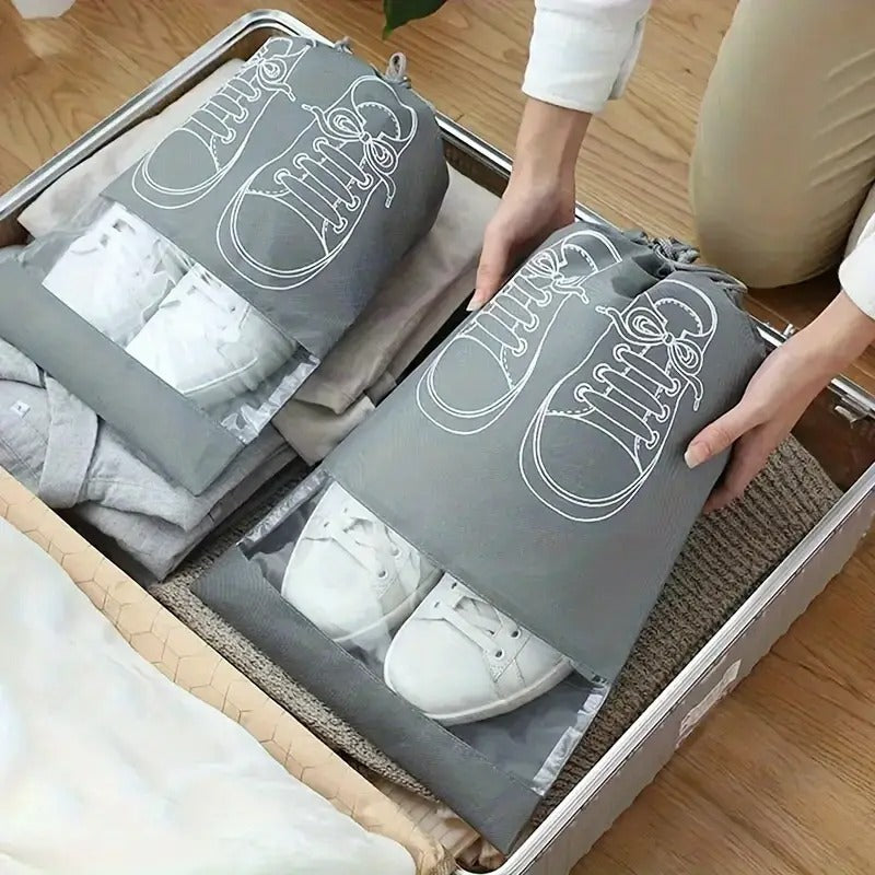 Clutter Cure - Dust Free Drawstring Shoe Storage / Travel Pouch