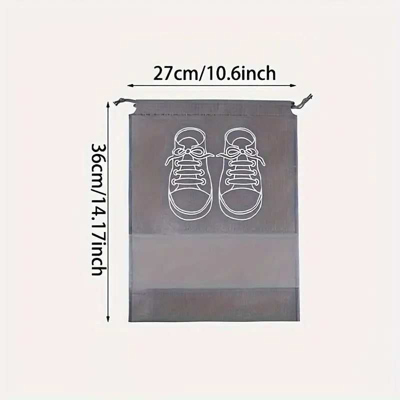 Clutter Cure - Dust Free Drawstring Shoe Storage / Travel Pouch