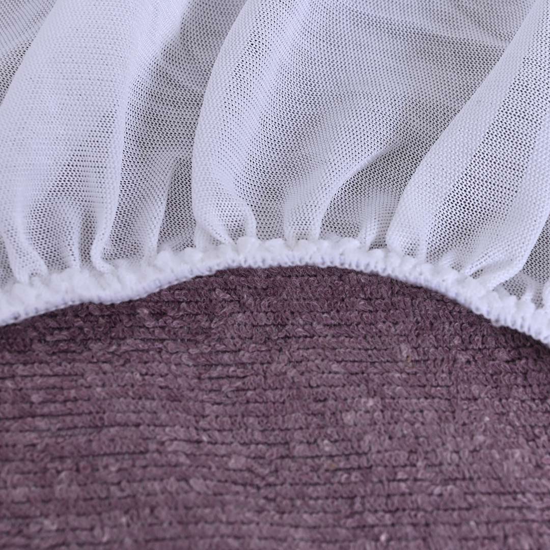 Terry Cotton Waterproof Mattress Protector In Brown Color With Elastic Fitting