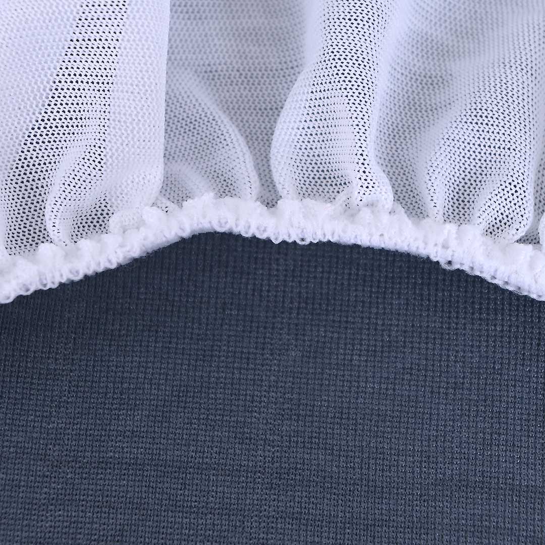 Poly Cotton Jersey Waterproof Mattress Protector In Grey Color With Elastic Fitting