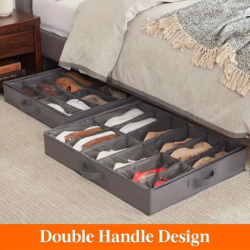 Space Sculpture - 12 Grid Dust Free Shoes Organizer