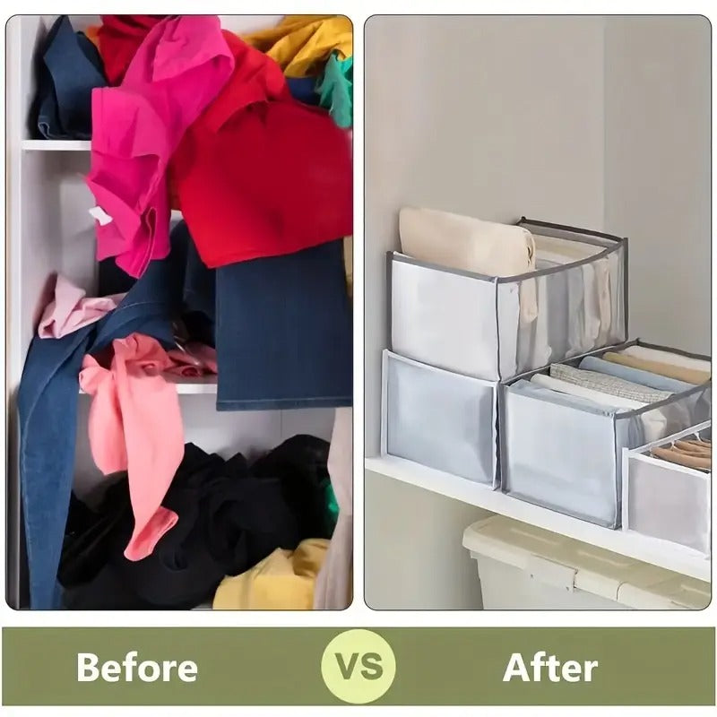 Clumsy To Classy - 7 Grid Jeans / Shirts Closet Organizer