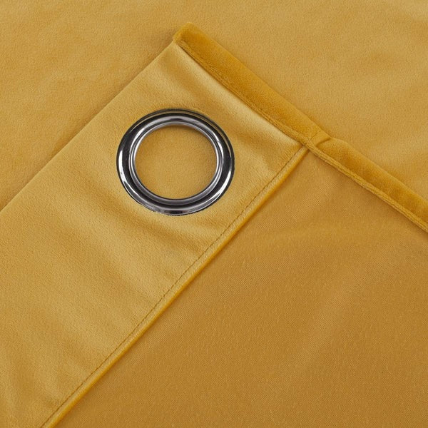 Premium Velvet Curtain for Bedrooms & Living Rooms - Yellow