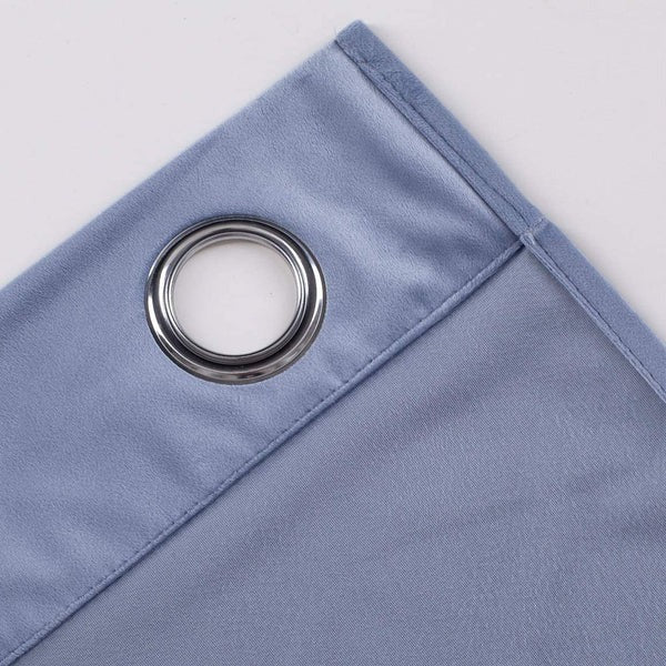 Premium Velvet Curtain for Bedrooms & Living Rooms - Sky Blue