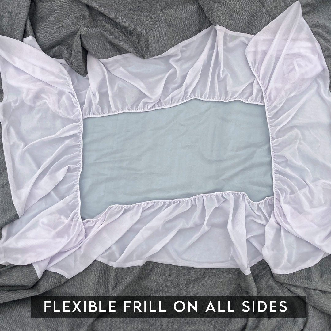 Terry Cotton Waterproof Mattress Protector In Grey Color With Elastic Fitting