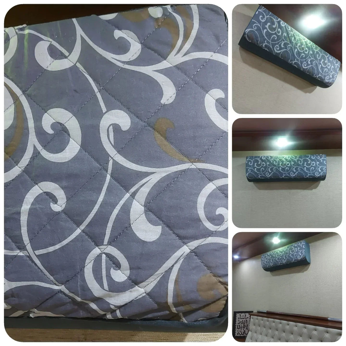 Printed Ultrasonic Quilted AC Cover - Grey