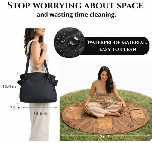 Fully Opening Canvas Shoulder Bag