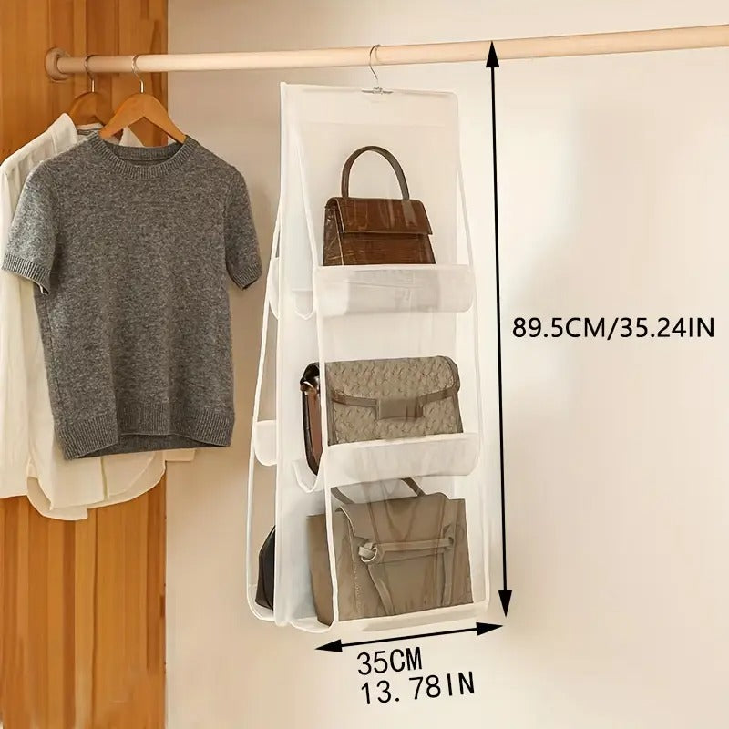 Sleek Grid - Double Side Hand Bag Hanging Organizer