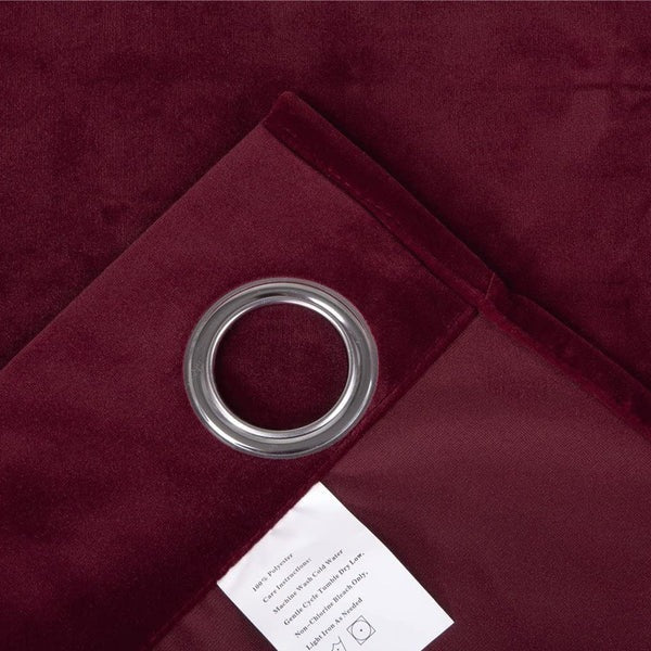 Premium Velvet Curtain for Bedrooms & Living Rooms - Maroon