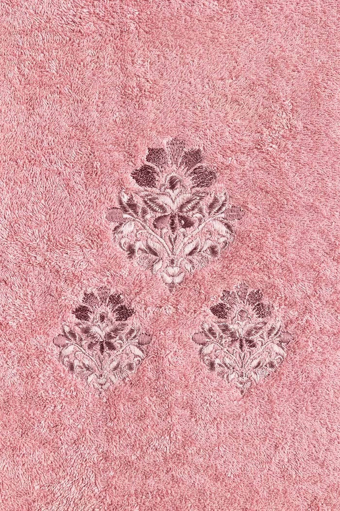 Petal Pink 3-Piece Combed Embroidered Towel Set